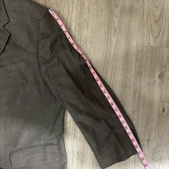 Geoffrey Beene Men’s 50R Blazer Sport Coat Brown Silk Wool Blend 2 Button Vented - Picture 7 of 12